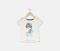 Toddler Girls Sunset Dream Cotton T-Shirt  White - thumbnail