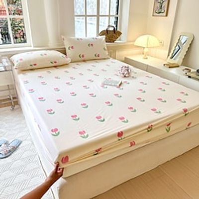Single Bed Sheet, All Cotton, Fresh Cross-Border Bed Sheet, Ximengsi Mattress Protective Cover Lightinthebox