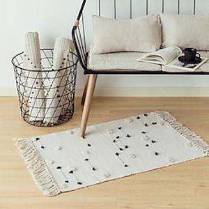 Tufted Tassel Floor Mat Modern Simple All-match Bedroom Small Floor Mat Home Absorbent Floor Mat miniinthebox
