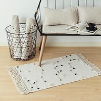 Tufted Tassel Floor Mat Modern Simple All-match Bedroom Small Floor Mat Home Absorbent Floor Mat miniinthebox - thumbnail