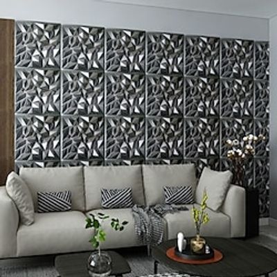 1PC Wall Panel 3d Wall Stickers Pvc Tv Background Wall Panels Relief 3d Panel Wall Decoration for Living Room 50x50cm20''x20'' Lightinthebox