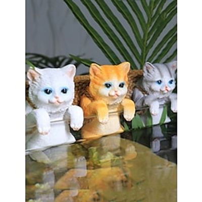 Random  1 flowerpot fish tank cute cat creative backpack small decorations fish tank ornaments decorative aquarium products Lightinthebox