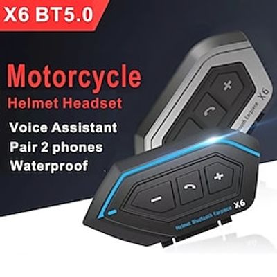 StarFire X6 Helmet Headset Motorbike Interphone Motorcycle BT-compatible Intercom Stereo Headset For Cell Phone Lightinthebox