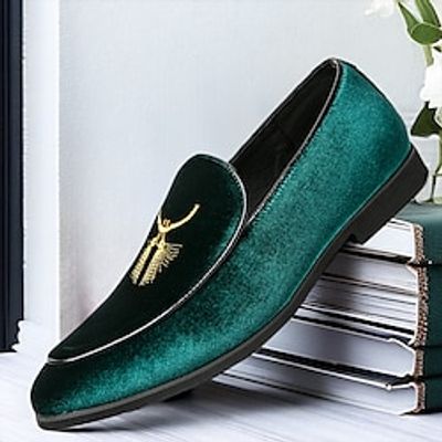 Men's Loafers  Slip-Ons Formal Shoes Dress Shoes Comfort Loafers Penny Loafers Walking Casual Daily Leather Comfortable Booties  Ankle Boots Loafer Black Blue Green Spring Fall Lightinthebox