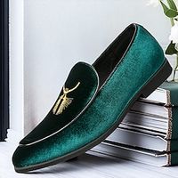 Men's Loafers  Slip-Ons Formal Shoes Dress Shoes Comfort Loafers Penny Loafers Walking Casual Daily Leather Comfortable Booties  Ankle Boots Loafer Black Blue Green Spring Fall Lightinthebox - thumbnail