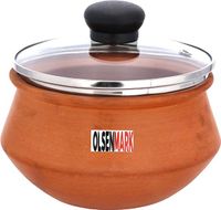 Olsenmark Traditional Cookware Clay Handi, Multifunctional, Venetian Red -OMCP6028