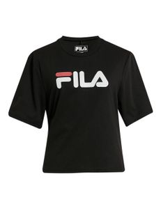 Linear Logo Cropped Tee:Black Linear Logo Cropped Tee:Black