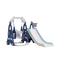 Megastar Zoom Slide & Swing Multiplayset 3 In 1 For Kids With Basketball Hoop - Blue