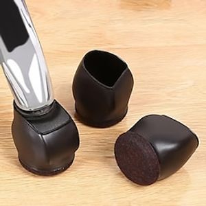5pcs Office Chair Caster Wheel Cups, Furniture Felt Caster Leg Cases Covers, Anti Slip Stoppers, Hard Wood Floor Carpet Tile Protector Pad Mat For Bed, Desk, Sofa, Computer Gaming Chairs miniinthebox