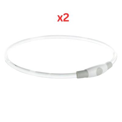 Trixie USB Flash Light Collar For Dogs - Grey S-M (Pack Of 2) Trixie USB Flash Light Collar For Dogs - Grey S-M (Pack Of 2)