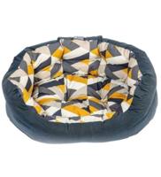 Danish Design Retreat Eco-Wellness Geo Tile Bed Navy 60x40x24cm