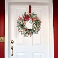 Christmas Wreath,Artificial Xmas Garland for Front Door Christmas Wreath for Home Decor Christmas Winter Decorations 40cm/16inch miniinthebox - thumbnail