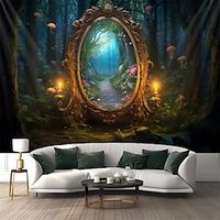 Forest Dream Mirror Hanging Tapestry Wall Art Large Tapestry Mural Decor Photograph Backdrop Blanket Curtain Home Bedroom Living Room Decoration Lightinthebox - thumbnail