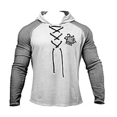 Men's Pullover Hoodie Sweatshirt Color Block Hand Casual Daily Holiday Sportswear Casual Hoodies Sweatshirts  Gray miniinthebox
