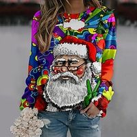 Christmas Cosplay Ugly Christmas Sweater / Sweatshirt Hoodie Anime Graphic Hoodie For Women's Adults' 3D Print 100% Polyester Party Festival miniinthebox - thumbnail
