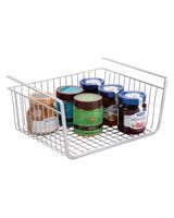 Interdesign York Lyra Under Shelf Basket 10 x 12.5 x 5.7 inch Silver