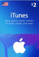 $2 USA Apple iTunes Gift Card (Instant E-mail Delivery)