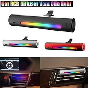Auto Voice Activate Car Light RGB Music Diffuser Vent Clip Air Fresheners with LED Atmosphere Decorative Lamp Ornament Lightinthebox