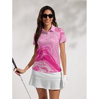 Women's Golf Polo Shirt Pink Short Sleeve Top Ladies Golf Attire Clothes Outfits Wear Apparel Lightinthebox