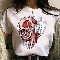 Inspired by Attack on Titan Cosplay Anime Cartoon Polyester / Cotton Blend Print Harajuku Graphic Kawaii T-shirt For Women's / Men's miniinthebox - thumbnail