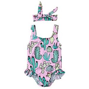 Baby Girls' Basic Floral Print Sleeveless Romper Blushing Pink miniinthebox
