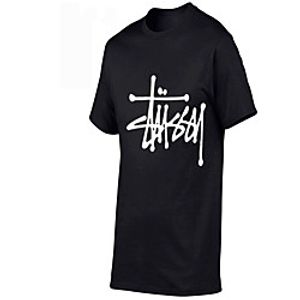 Men's Unisex Tee T shirt Hot Stamping Abstract Graphic Prints Plus Size Print Short Sleeve Casual Tops Cotton Basic Fashion Designer Big and Tall White Black Light gray Lightinthebox
