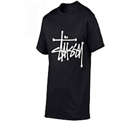 Men's Unisex Tee T shirt Hot Stamping Abstract Graphic Prints Plus Size Print Short Sleeve Casual Tops Cotton Basic Fashion Designer Big and Tall White Black Light gray Lightinthebox