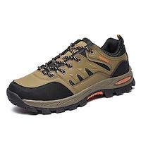 Unisex Sneakers Hiking Shoes Low-Top Breathable Hiking Round Toe EVA TPR PU Leather Spring Fall Black Brown Grey Lightinthebox - thumbnail