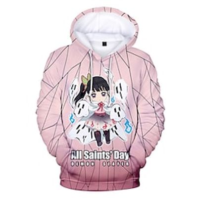 Demon Slayer Kamado Tanjirou Hoodie Cartoon Manga Anime Front Pocket Graphic Hoodie For Men's Women's Unisex Adults' 3D Print 100% Polyester Casual Daily miniinthebox