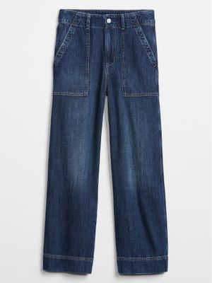 High Rise Wide-Leg Crop Jeans
