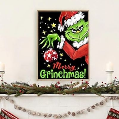 1pc Christmas Gift DIY Diamond Painting Diamond Xmas Christmas Painting Handcraft Home Gift Without Frame 30x40cm12''x16'' Lightinthebox