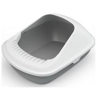 Pets Club Open Cat Toilet Anti-Spattering Toilet Fully Semi-Enclosed Largeb Cat Litter Box - Size - 56X42X26.5 - Grey Color