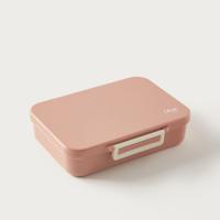 Citron Solid Sectioned Lunch Box with Clip Lock Lid and Food Jar