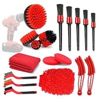18PCS Car Cleaning Tools Kit with Detailing Brush Set Power Scrubber Drill Brush For Car Cleaning Dirt Dust Clean Tools Lightinthebox - thumbnail