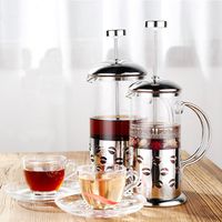 Stainless Steel Insulated Coffee Tea Maker Filter Double Wall French Press Drinkware