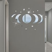 20pcs/1set , Star  Moon Combination Acrylic Wall Stickers Ramadan Kareem, Holiday Accessory, Birthday Party Supplies, Room Decor miniinthebox