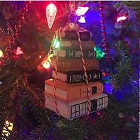 Stain Glass Ornament Book Lover Fun Reading Christmas Book Acrylic Ornament, Adding A Festive Atmosphere To Christmas, Celebrating The Upcoming New Year, Xmas Gift miniinthebox - thumbnail