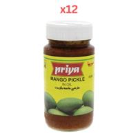 Priya Mango Pickle In Oil 300g Pack of 12
