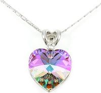 Swarovski Elements 18K White Gold Plated Heart Pendant Necklace SWR-172