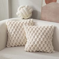 1pc Pineapple Grid Turtle Pattern 3D Soft Plush Throw Pillowcase Cream White Multicolor Suitable For Living Room Sofa Bedroom Home Decor Room Decor miniinthebox - thumbnail