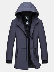 Business Casual Hooded Trench Coat for Men