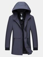 Business Casual Hooded Trench Coat for Men - thumbnail