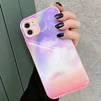 Phone Case For Apple Back Cover iPhone 12 Pro Max 11 SE 2020 X XR XS Max 8 7 Shockproof Dustproof Color Gradient Graphic TPU Tempered Glass miniinthebox - thumbnail