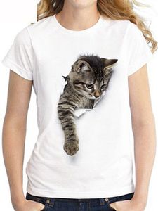 Round Neck Loose Fitting Animal Prints Short Sleeve T-Shirts