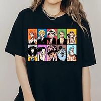 One Piece Monkey D. Luffy T-shirt Cartoon Manga Anime Harajuku Graphic Kawaii T-shirt For Couple's Men's Women's Adults' Hot Stamping Casual Daily Lightinthebox