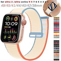 Nylon Strap for Smart Watch Ultra 2/Ultra 49mm 9 8 6 7 SE 45mm 41mm 44mm 40mm 42mm 38mm Soft Sport Watch Accessorie Band Bracelet for SmartWatch Serie 1 2 3 4 5 miniinthebox - thumbnail