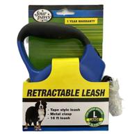 Four Paws Retractable Fashion Pattern Tape Leash- L Blue