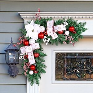 Christmas Door Corner Wreath Rattan Decoration 2023 Christmas Ball Garland Pendant Lightinthebox