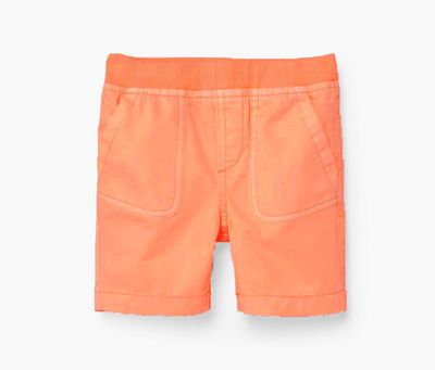 Litte Boys Cotton Bermuda Shorts Neon Orange Litte Boys Cotton Bermuda Shorts Neon Orange