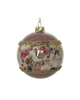 Homesmiths Christmas Bauble Foam Shiny Champagne Gold 8cm